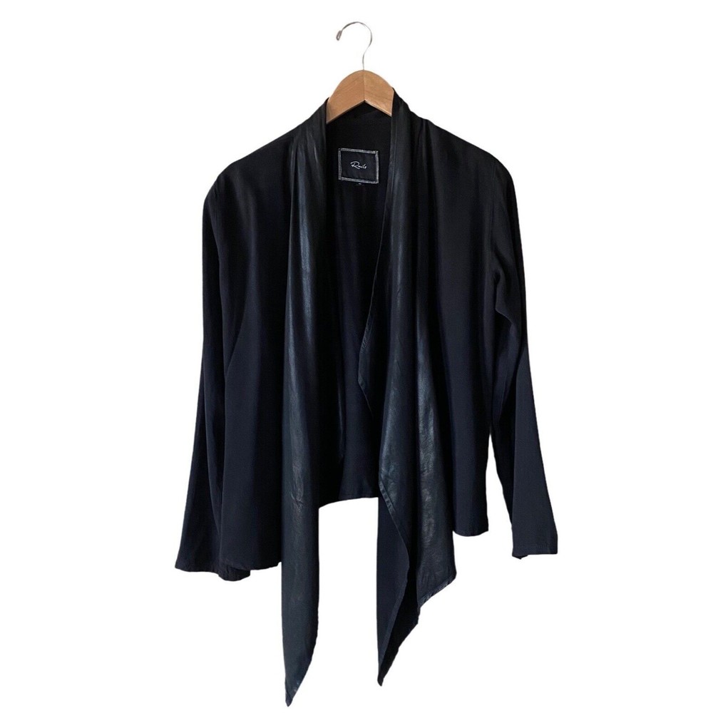 Rails Open Front Waterfall Black Jacket | Lightwe… - image 1